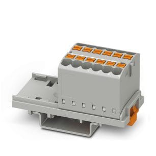 Phoenix Contact 3273022 Verteilerblock mit Schienen-Adapter grau 12-polig
