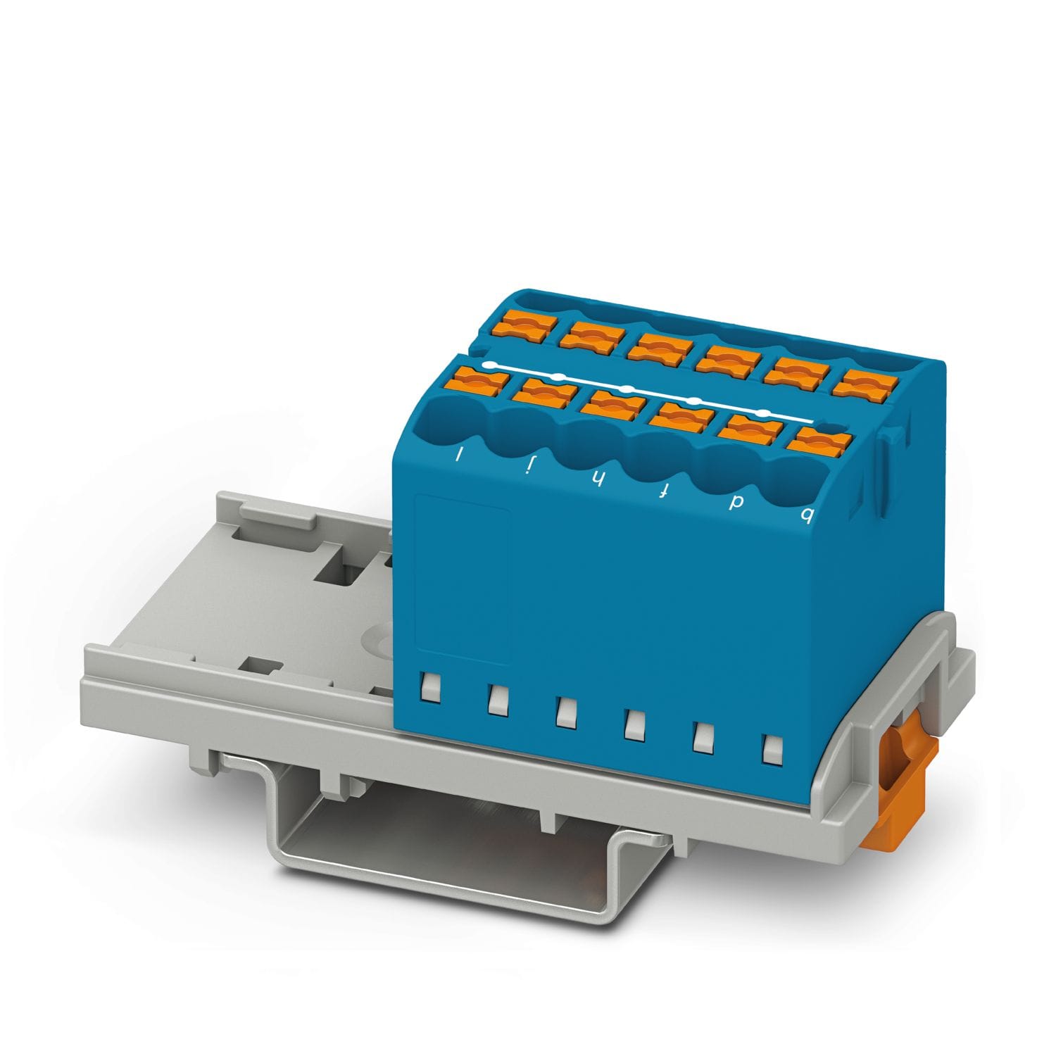 Phoenix Contact 3273024 Verteilerblock mit Hutschienenadapter blau 12-polig