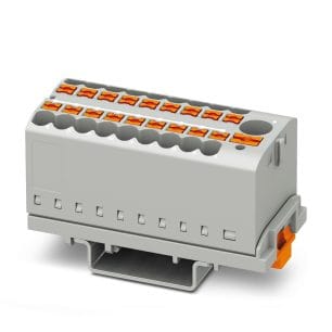 Phoenix Contact 3273110 Verteilerblock mit Schienen-Adapter grau 19p